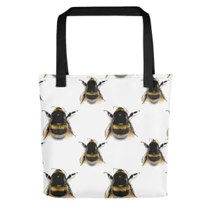 Polka Filterd Bees Tote Bag