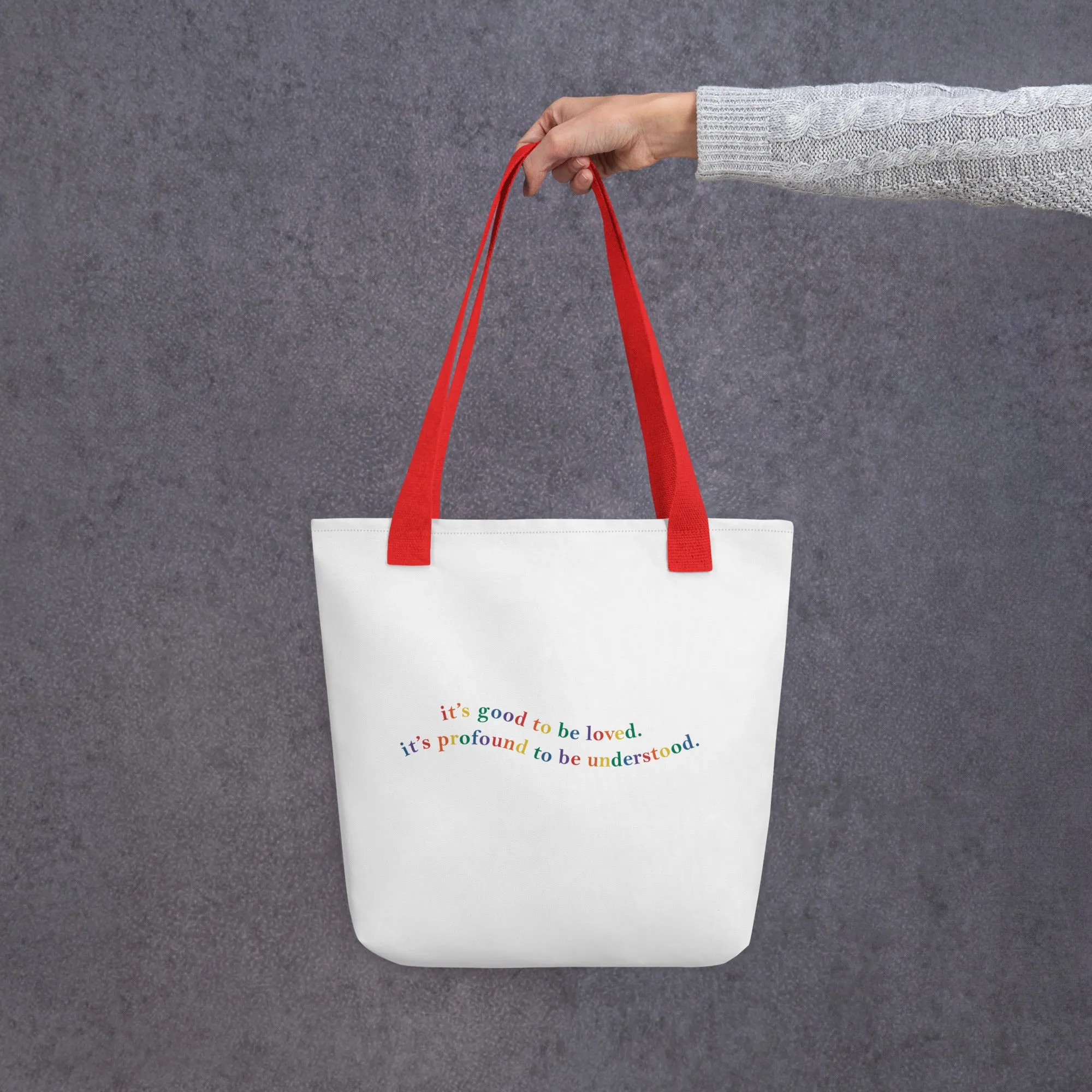 "It's Profound to be Understood" Tote bag