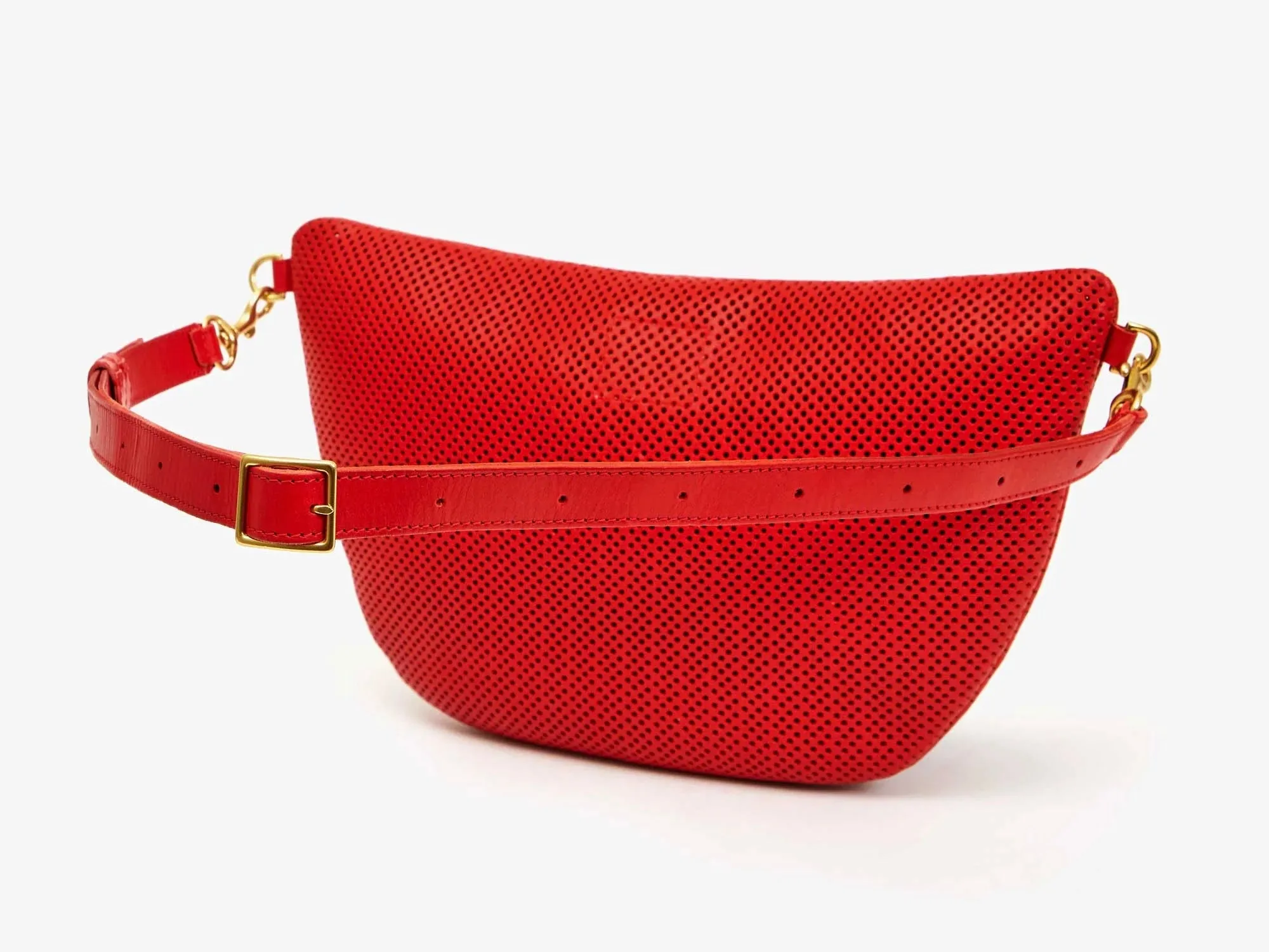 Red Perforated Grande Fanny