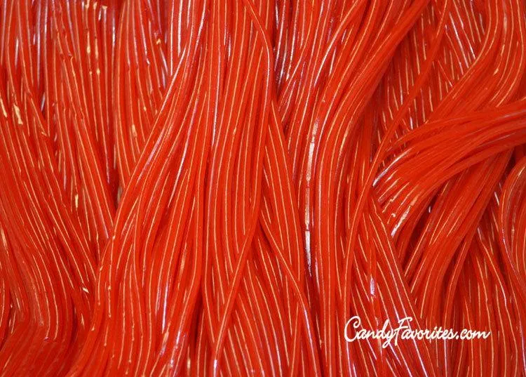 Red Strawberry Licorice Laces 3 Ounce Peg Bags