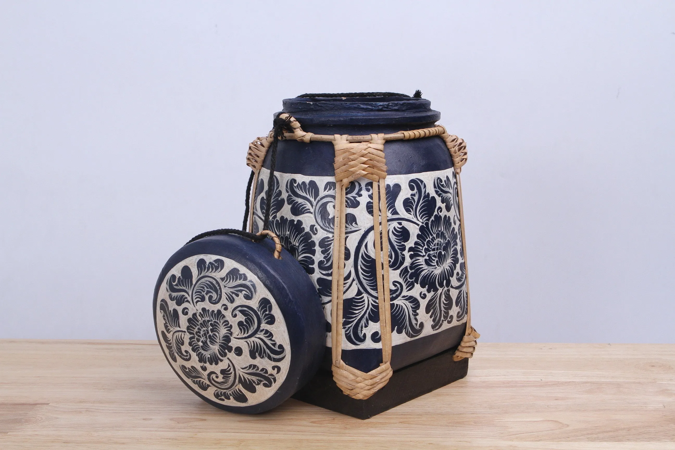 Shappybag - Peony bamboo bucket