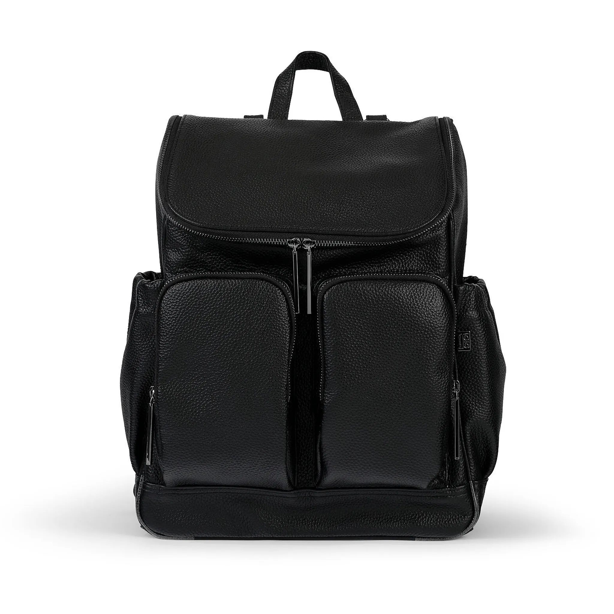 Signature Nappy Backpack - Jet Black Genuine Leather