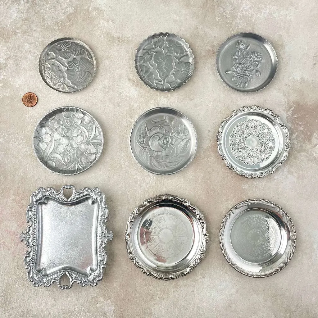 Silver Vintage Ring Dishes for Flat Lays