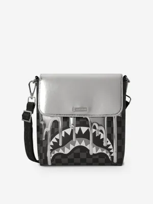 Sprayground Kids Metallic Drips Messenger Bag in Black (25.5cm)