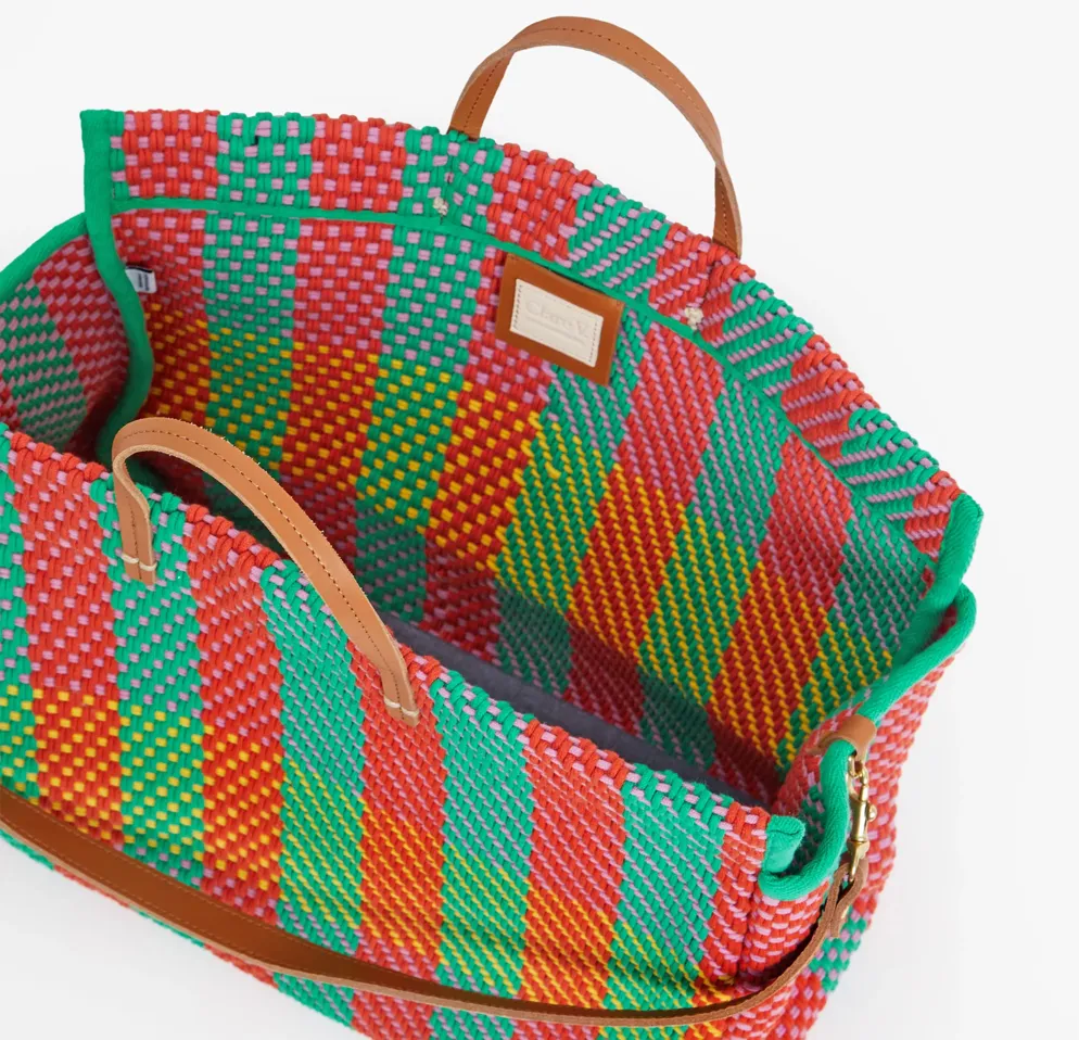 Summer Plaid Simple Tote