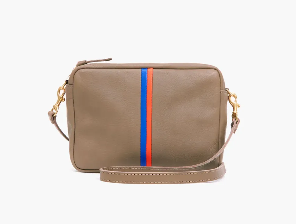 Taupe Stripe Crossbody