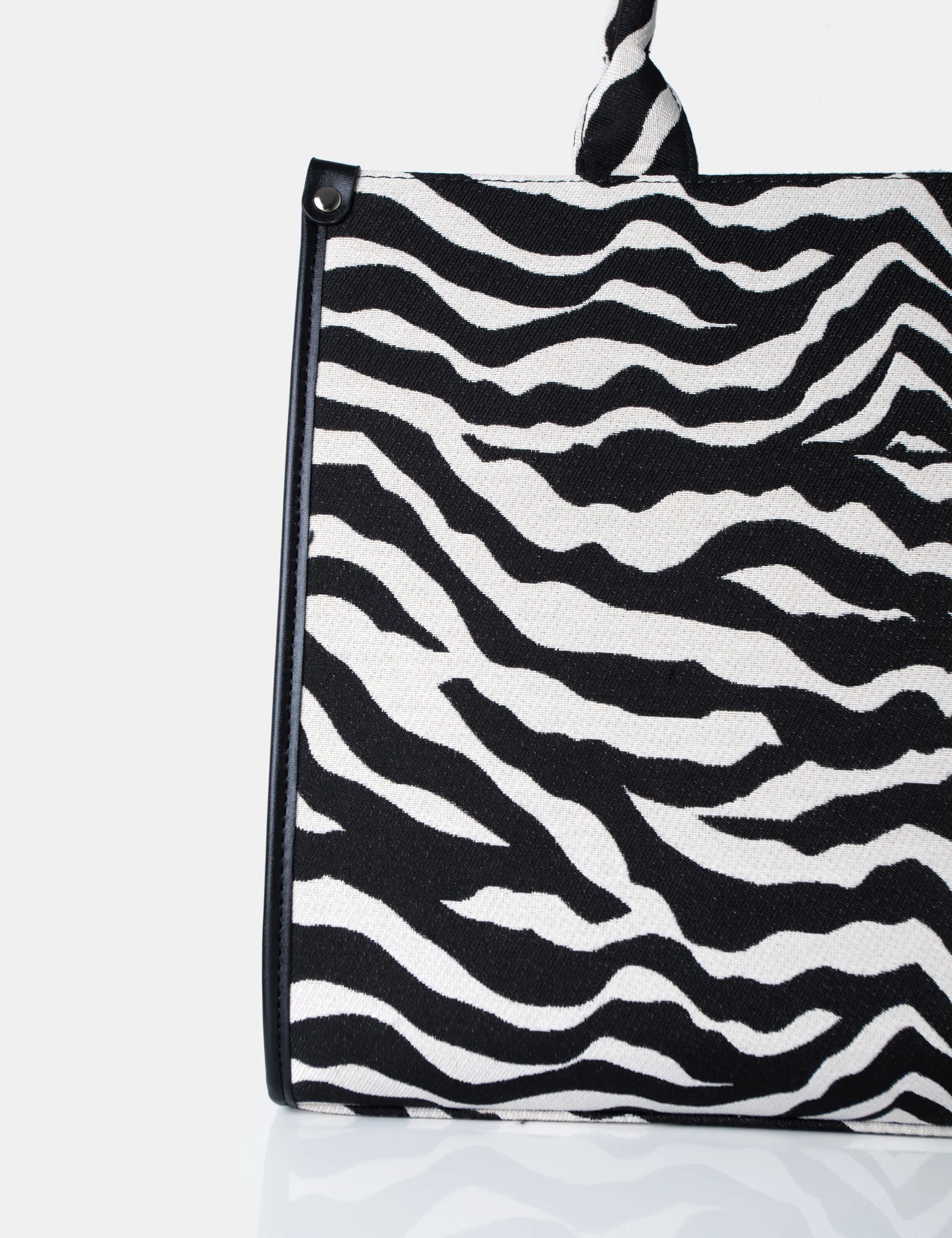 The Bali Zebra Print Canvas Tote Bag