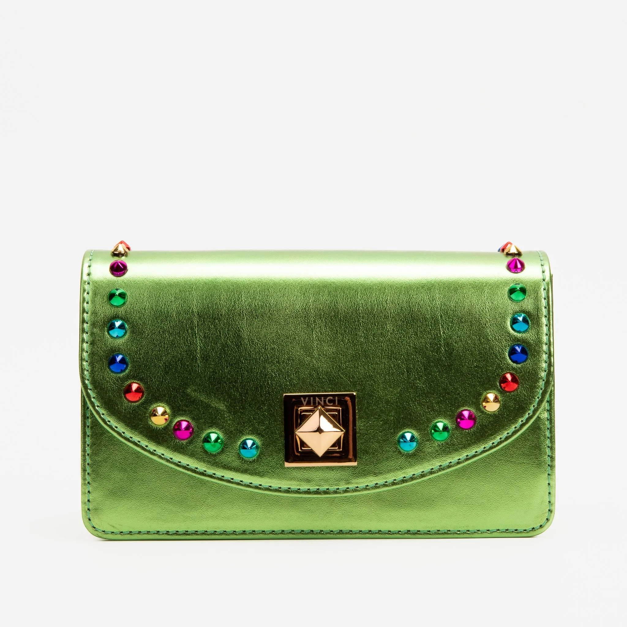 The Caris Green Leather Handbag