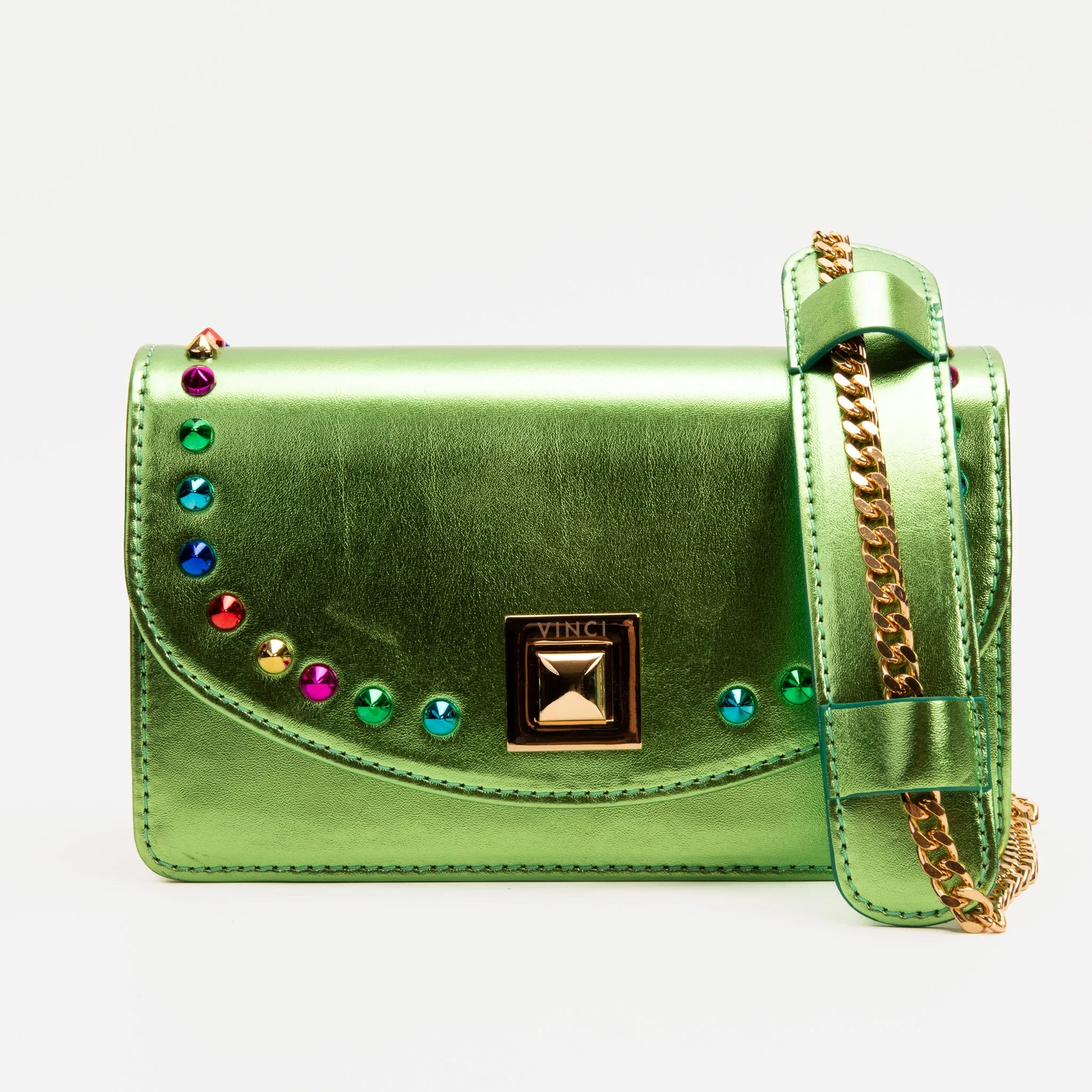 The Caris Green Leather Handbag