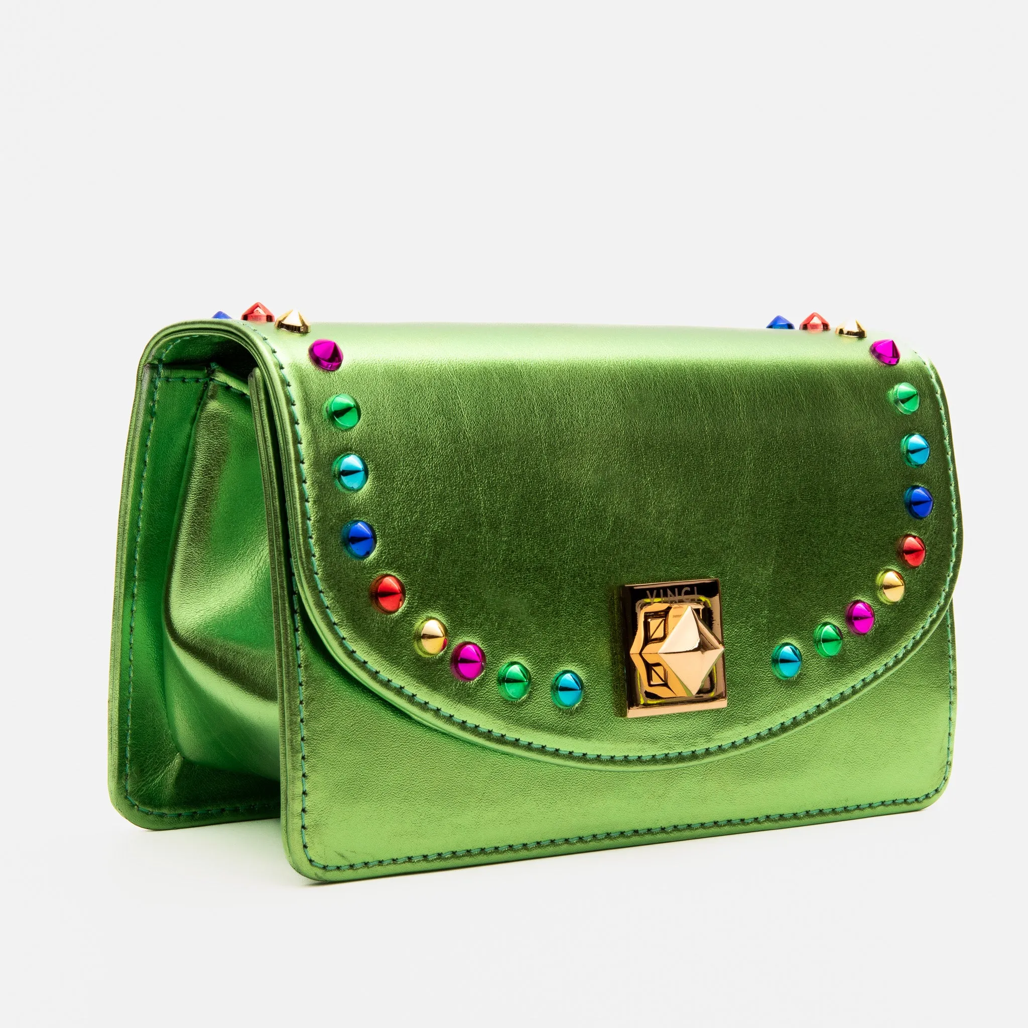 The Caris Green Leather Handbag