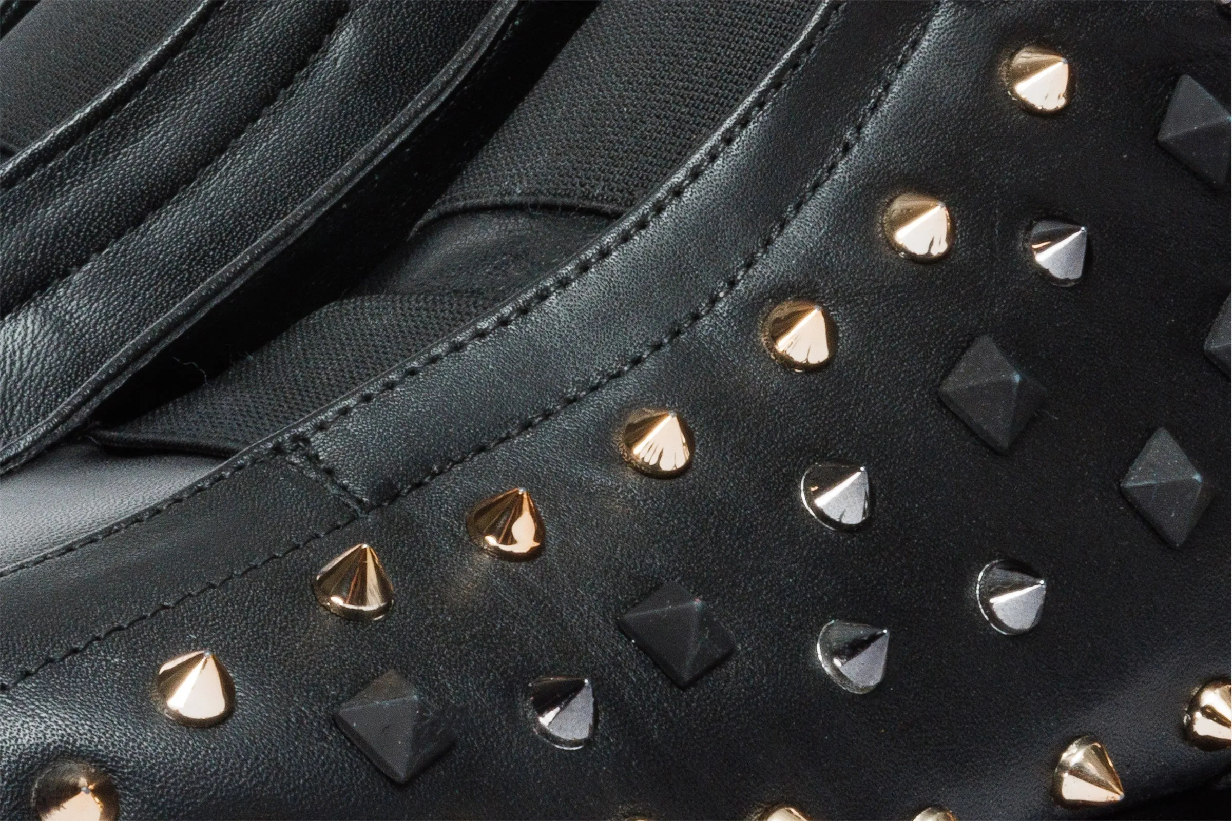 The Infanta High-Top Black Spike Leather Women Sneaker Limited Edition