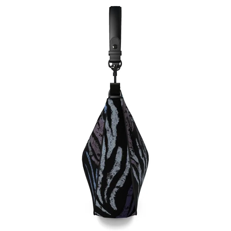 Vampire Art Grunge Dark Zebra Curve Hobo Bag