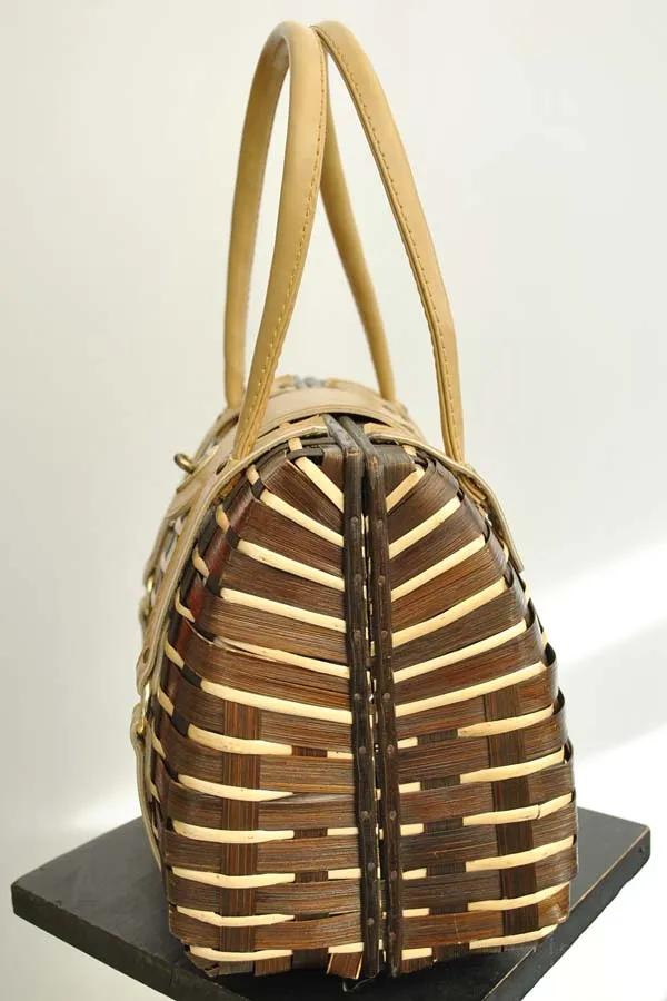 Vintage Bamboo Wicker Handbag