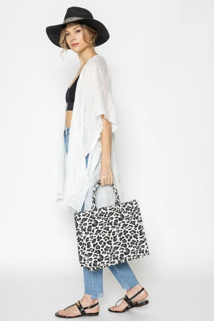 WBT210208 Hello Leopard Tote