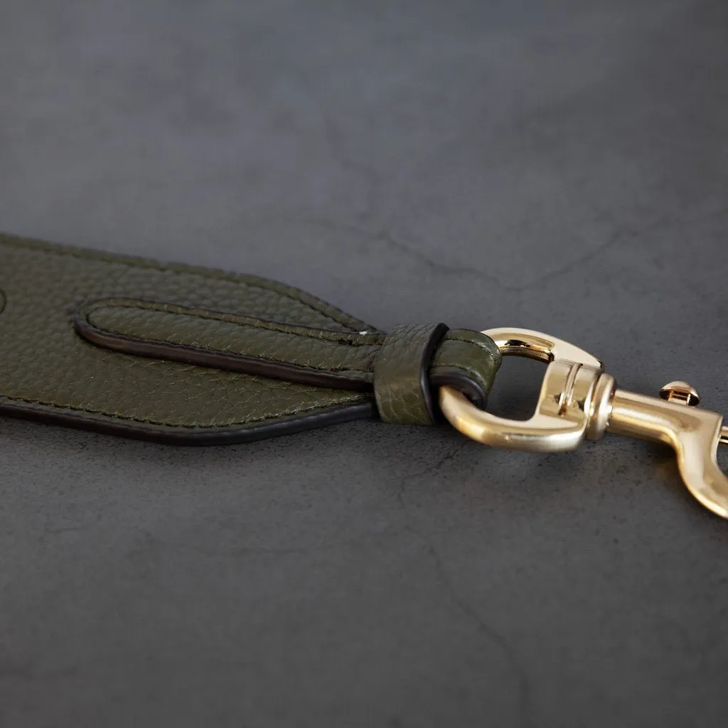 Webbing Bag Strap in Ivory/Deep Olive