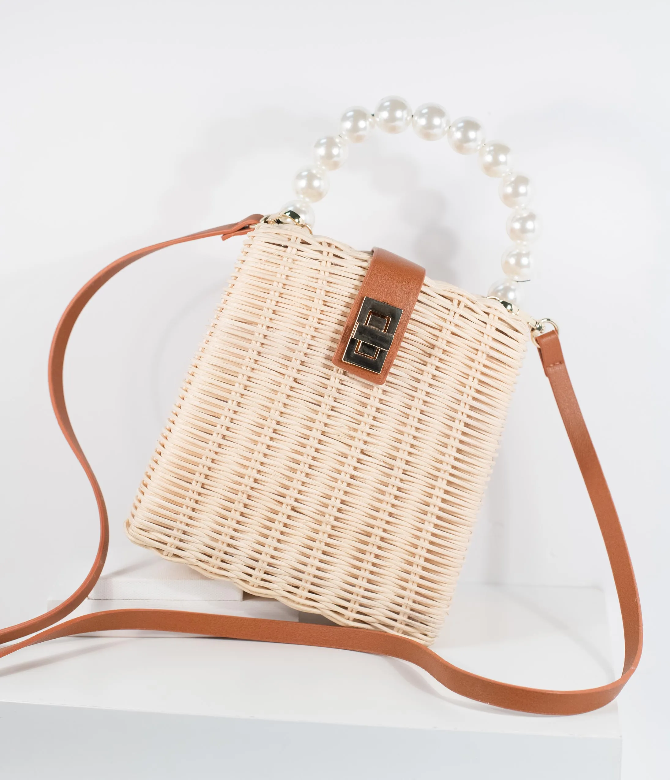 Wicker & Pearl Handbag