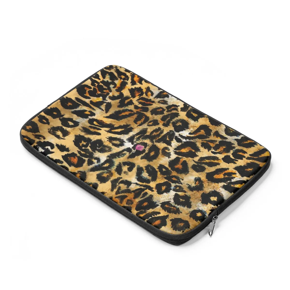 Wild Big Cat Leopard Animal Print 12', 13", 14" Laptop Sleeve Computer Bag - Designed   Made in the USA