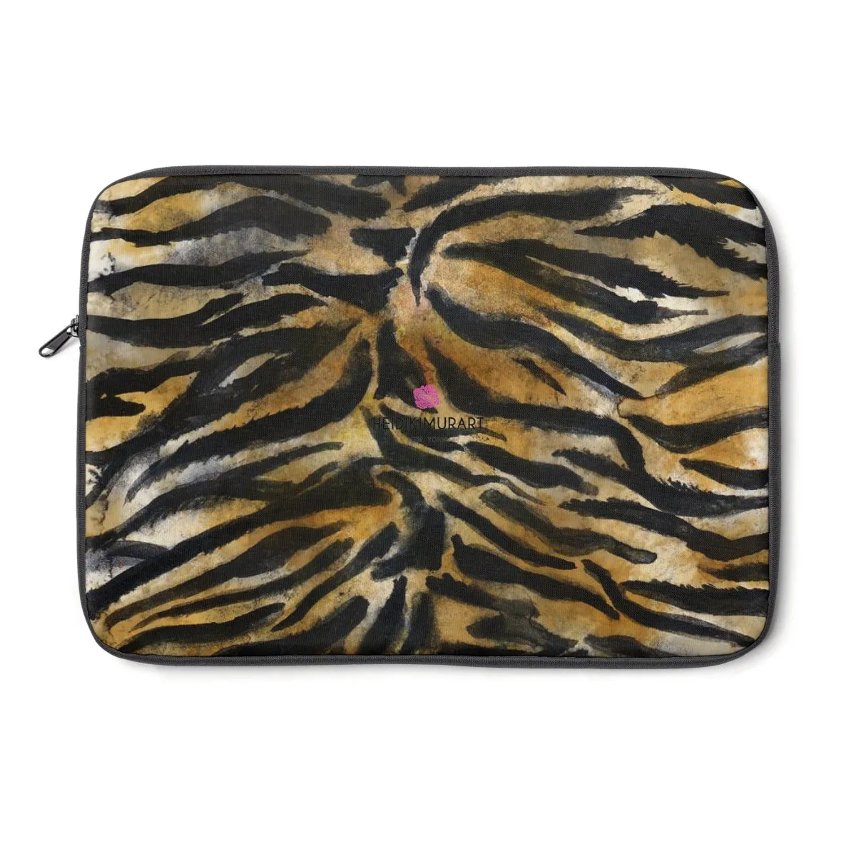 Wild Big Cat Tiger Stripe Animal Print 12', 13", 14" Laptop Sleeve Cover-Made in the USA