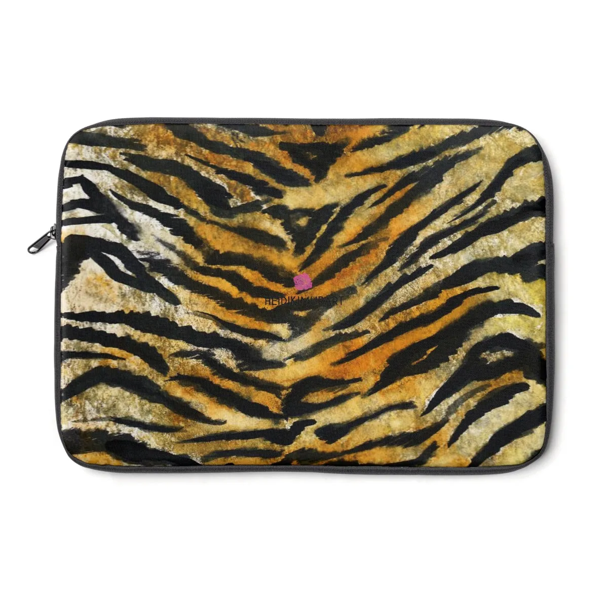 Wild Big Cat Tiger Stripe Animal Print 12",13",14" Laptop Sleeve Cover - Made in the USA