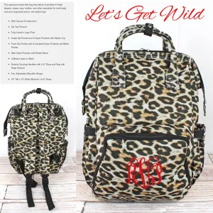 Wild Leopard Diaper Bag Backpack