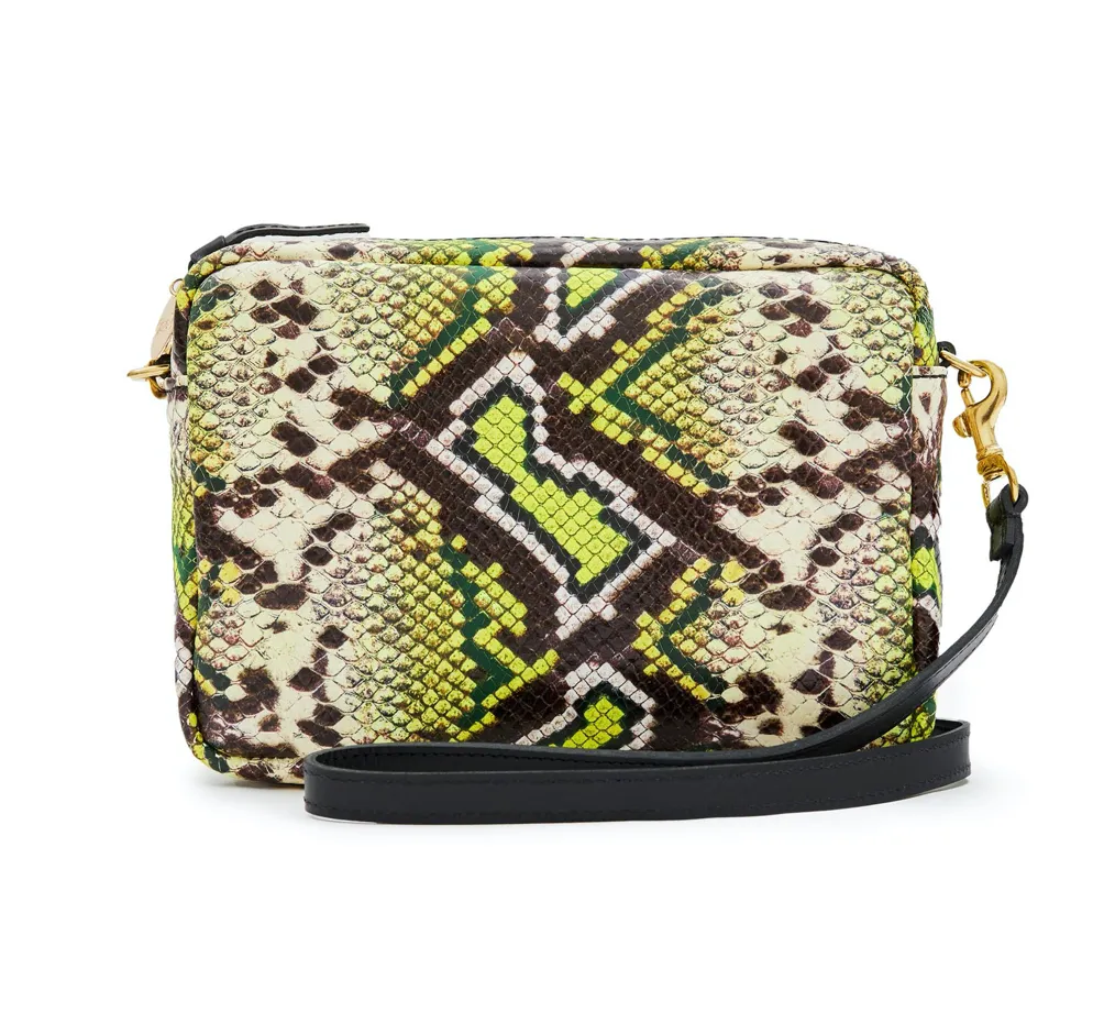 Yellow Riviera Faux Snake Crossbody