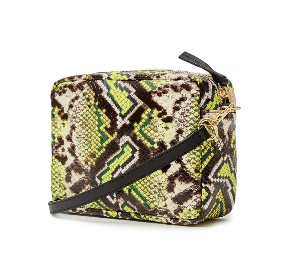 Yellow Riviera Faux Snake Crossbody